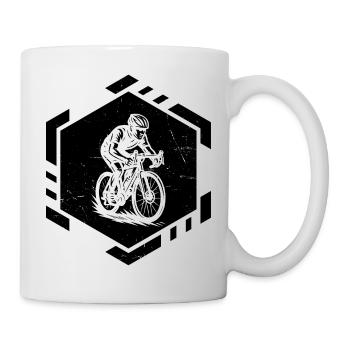 Motif minimaliste du vélo de route - Mug blanc - blanc - Droite