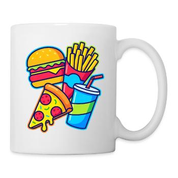 Fast Food Combo Illustration - Mug - white - Right