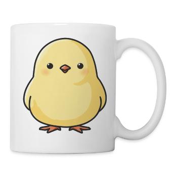 Little Yellow Chick – Cute Animal Illustration - Mug - white - Right