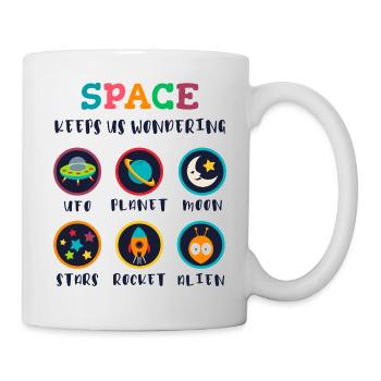 Space arouses curiosity - Mug - white - Right