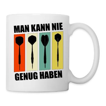 Fléchettes, fléchettes, ON N’EN A JAMAIS ASSEZ - Mug blanc - blanc - Droite