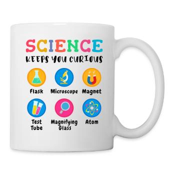La science suscite la curiosité - Mug blanc - blanc - Droite