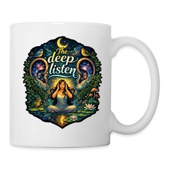 Die Tiefe Hört Himmlische Nacht - Tasse - Weiß - Rechts