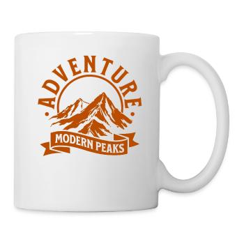 Modern Mountain Adventure Peaks - Mug - white - Right