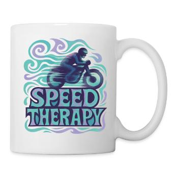 Speed Therapy – Motorrad - Tasse - Weiß - Rechts