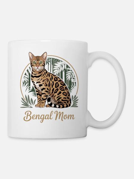 Cute Bengal Cat Mom - Mug - white