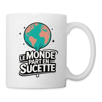 Le Monde Part en Sucette Globe Pop - Mug blanc - blanc - Droite