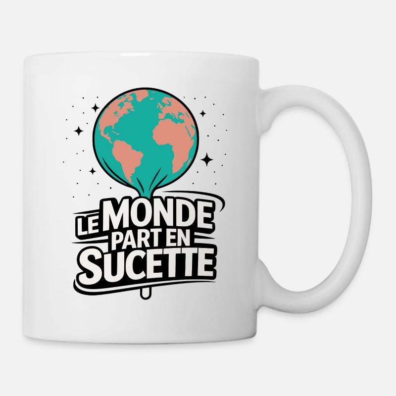 The World Goes Lollipop Globe Pop - Mug - white