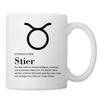 Signe du zodiaque Taureau - Mug blanc - blanc - Droite
