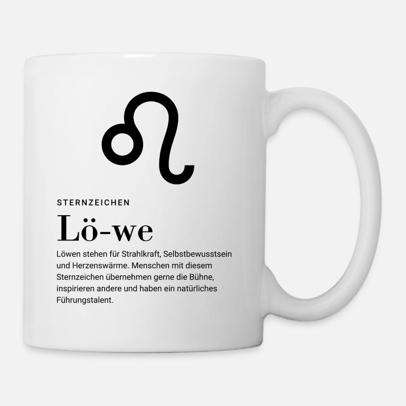 Signe du zodiaque Lion - Mug blanc - blanc