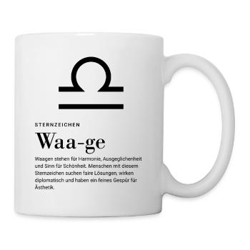 Sternzeichen Waage - Tasse - Weiß - Rechts