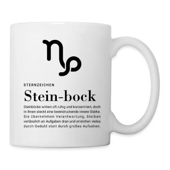 Sternzeichen Steinbock - Tasse - Weiß - Rechts