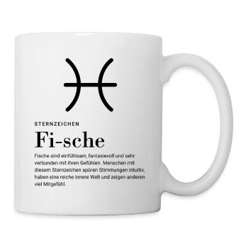 Sternzeichen Fische - Tasse - Weiß - Rechts