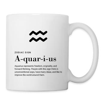 Aquarius - Zodiac Sign - Tasse - Weiß - Rechts