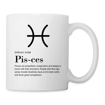 Poissons - Signe du zodiaque - Mug blanc - blanc - Droite
