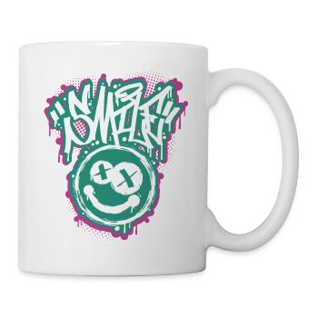 Smile Face Graphitti Letters - Mug - white - Right