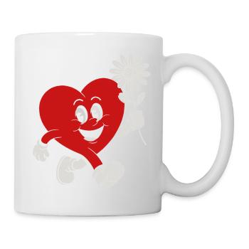 Héros du cœur avec Daisy - Mug blanc - blanc - Droite