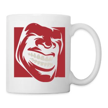 Roaring Red Grin Illustration - Tasse - Weiß - Rechts