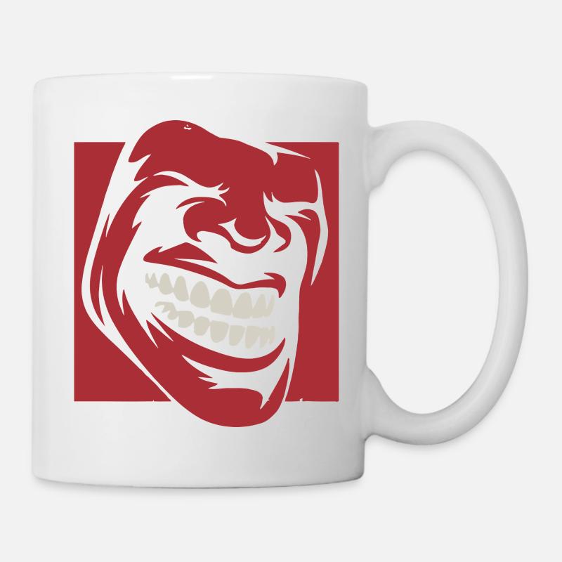 Illustration du sourire rouge rugissant - Mug blanc - blanc