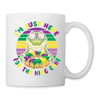 King Cake Mardi Gras Aligator - Tasse - Weiß - Rechts