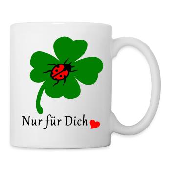 Shamrock with ladybug - Mug - white - Right