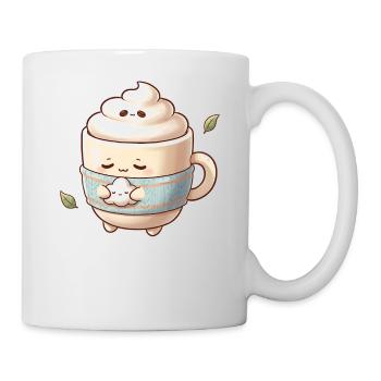 Kuschelige Wolkenkaffee Becher - Tasse - Weiß - Rechts
