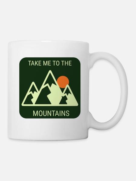 Take Me To The Mountains - Plain Version - Mug - white