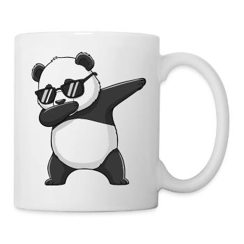 Cool Dabbing Panda Sonnenbrille Cartoon-Kunst - Tasse - Weiß - Rechts