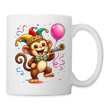 Carnival Monkey – Cheerful Carnival Motif - Mug - white - Right