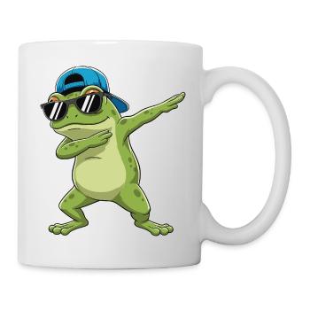 Cool Dabbing Frog Sonnenbrillen-Cartoon-Kunst - Tasse - Weiß - Rechts