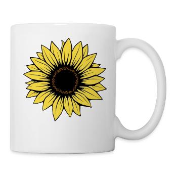 Fleur Fleur Jaune Fleurs Fleur Tournesol Fleur - Mug blanc - blanc - Droite