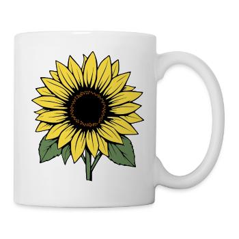 Fleur Fleur Jaune Fleurs Fleur Tournesol Fleur - Mug blanc - blanc - Droite