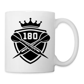 Darts 180 Wappen Dartpfeil - Tasse - Weiß - Rechts