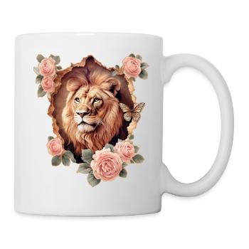 Lion Vintage - Mug blanc - blanc - Droite