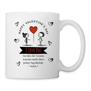Heart message for two - Mug - white - Right