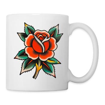 Classic Tattoo Rose - Mug - white - Right