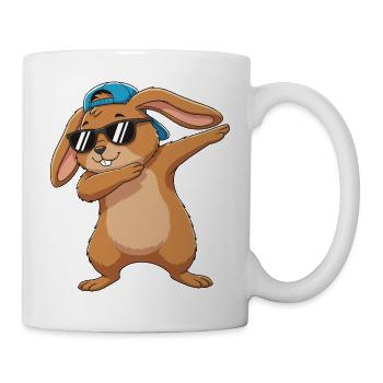 Cool Dabbing Rabbit Sunglasses Cartoon Art - Mug - white - Right