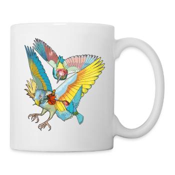 Colorful birds - Mug - white - Right