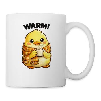 Poussin plus chaud avec écharpe - Mug blanc - blanc - Droite