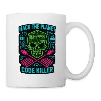 Hack the Planet Code Killer – Cybersicherheit - Tasse - Weiß - Rechts