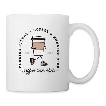 Coffee run club funny running brunch lover - Mug - white - Right