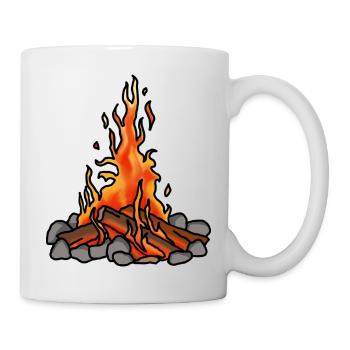 Feu de camp - Mug blanc - blanc - Droite