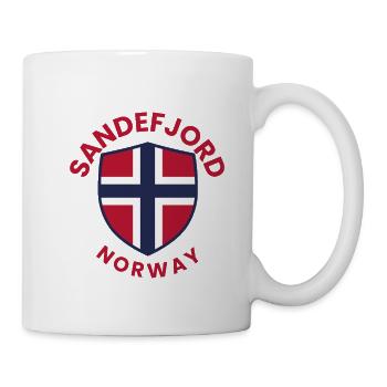 Sandefjord Norway Shield - Mug - white - Right
