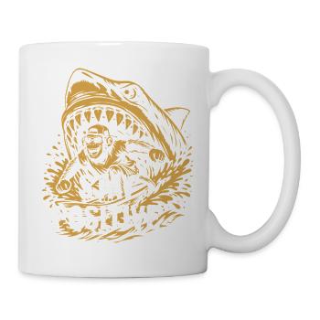 Reste positif, éclaboussure de requin - Mug blanc - blanc - Droite