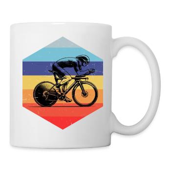 Simple road bike timeless design - Mug - white - Right