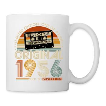 Vintage 1956 Né 70e anniversaire Rétro - Mug blanc - blanc - Droite