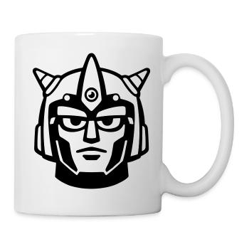 Doomforge Roboter Gesichtshelm - Tasse - Weiß - Rechts