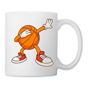 Basketball Mascot Covering Face - Mug - white - Right