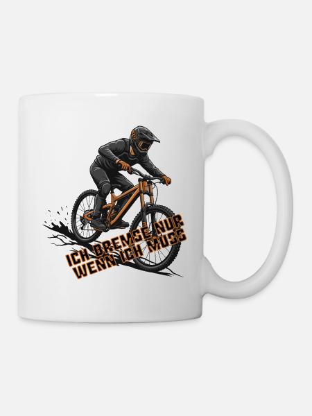 Mountain Bike MTB Downhill Design Gift - Mug - white