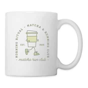 Club de course matcha drôle de coureur fille en forme cadeau - Mug blanc - blanc - Droite